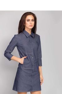 Sukienka o swobodnym kroju MM1054 Blue