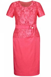 Sukienka FSU264 MALINOWY