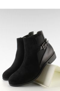 SZTYBLETY DAMSKIE LICOWO-ZAMSZOWE Y605 BLACK