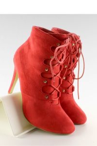 SZNUROWANE BOTKI NA OBCASIE H253 RED
