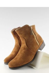 ZAMSZOWE SZTYBLETY Z SUWAKIEM LDS-8H8586 CAMEL