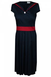 Sukienka FSU265 GRANATOWY CZERWONY