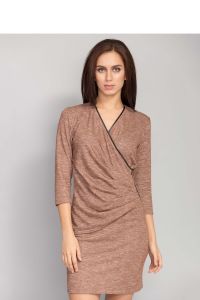 Elegancka sukienka o długości powyżej kolan MM1062 Brown