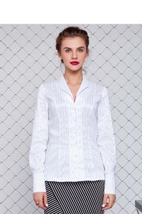 Klasyczna bluzka z długim rękawem GR1239 White