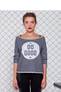 Bluzka sportowa z dzianiny GR1232 Grey