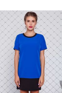 Sukienka o swobodnym kroju z krótkim rękawem GR1163  Light blue