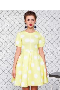 Sukienka z neoprenu GR1079 Yellow Groch