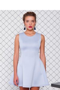 Sukienka wykonana z neoprenu GR1158 Sky Blue