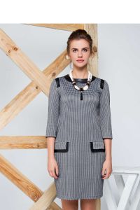 Sukienka z miękkiej dzianiny GR1304 Black
