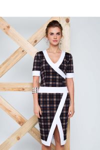 Sukienka dopasowana do sylwetki GR1307 White