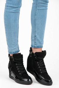 SZNUROWANE SNEAKERSY Czarny