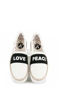 ESPADRYLE LOVE  PEACE Biały