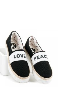 ESPADRYLE LOVE  PEACE Czarny