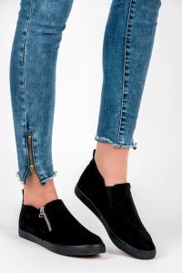 ZAMSZOWE BUTY DAMSKIE Czarny