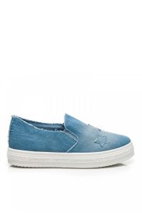 SLIP ONY NA PLATFORMIE Niebieski