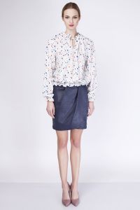 Bluzka Model BLU129 White/Kropelki