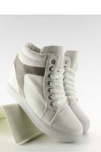 PŁÓCIENNE SNEAKERSY NA KOTURNIE 51152-Y WHITE