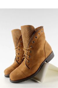 ZAMSZOWE BOTKI Z UKOŚNĄ CHOLEWKĄ JH296 CAMEL