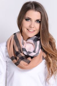 Szal Model ADS 900-864 Beige/Powder Pink