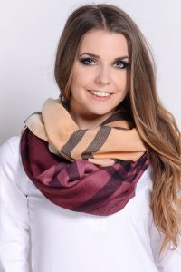 Szal Model ADS 900-864 Beige/Bordo