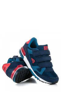 GRANATOWE BUTY NA RZEPY Niebieski