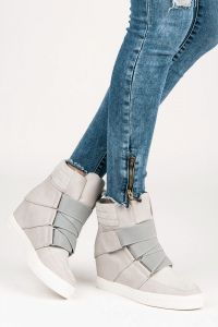 SZARE SNEAKERSY DAMSKIE Szary