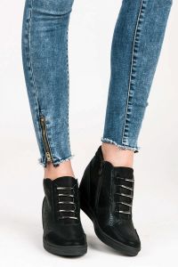 STYLOWE BUTY ZE WZOREM Czarny