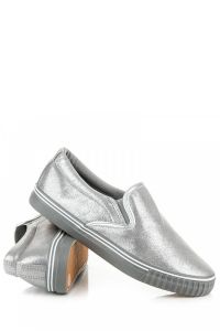 TRAMPKI SLIP ON Szary