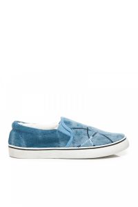 JEANSOWE SLIPONY Niebieski