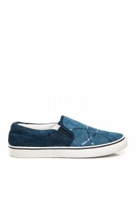 JEANSOWE SLIPONY Niebieski