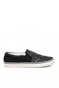 JEANSOWE SLIPONY Czarny