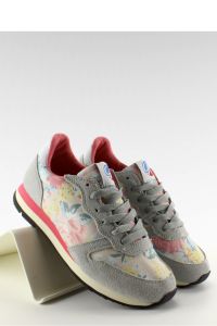 BUTY SPORTOWE W KWIATY K1540301 GRIS