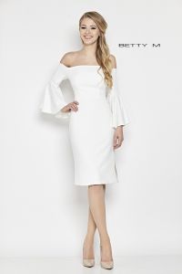 Sukienka koktajlowa Flamenco White