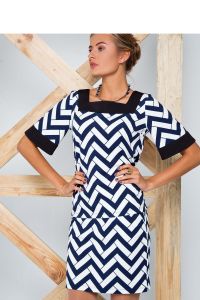 Lekki top z teksturowanej dzianiny GR1308 Blue