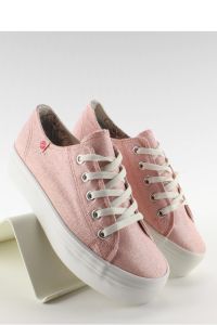 PERŁOWE TRAMPKI NA BIAŁEJ PODESZWIE K1620206 CORAL