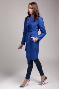 Płaszcz damski PLA026 blue