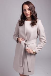 Płaszcz damski PLA025 light beige