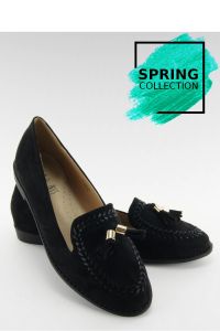 MOKASYNY Z OBSZYWANYMI NOSKAMI SK28P BLACK