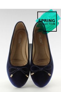 KLASYCZNE BALERINY AKSAMITNE 9988-73 DK. BLUE