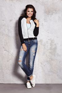 Bluza Damska Model M017 Ecru/Black